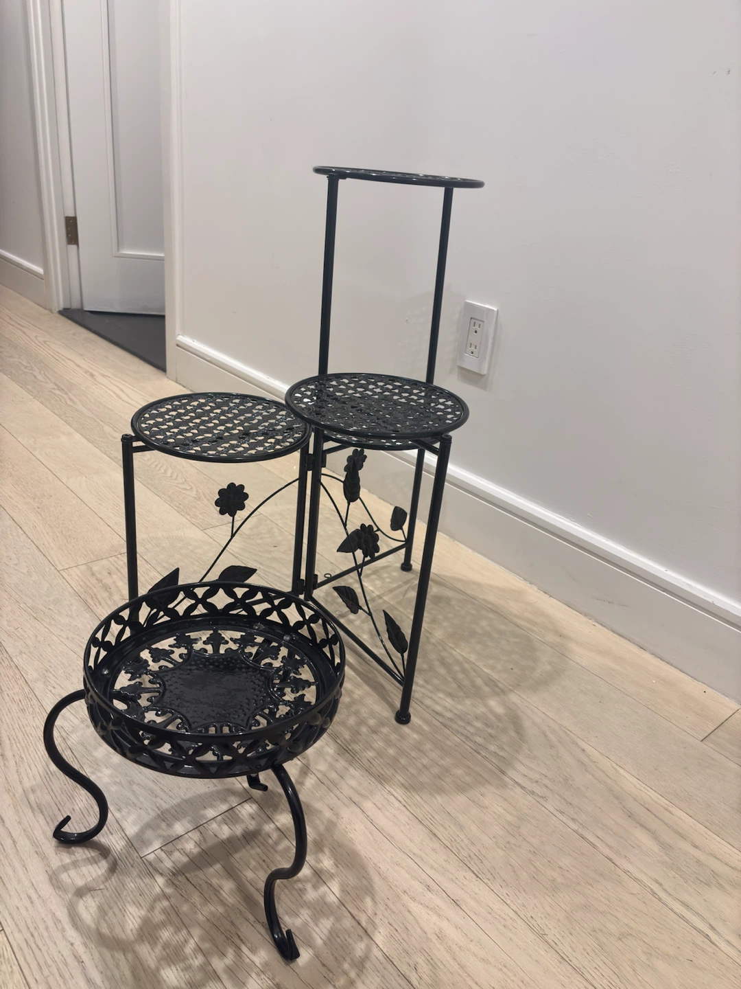Black Metal Tiered Plant Stand - photo 4