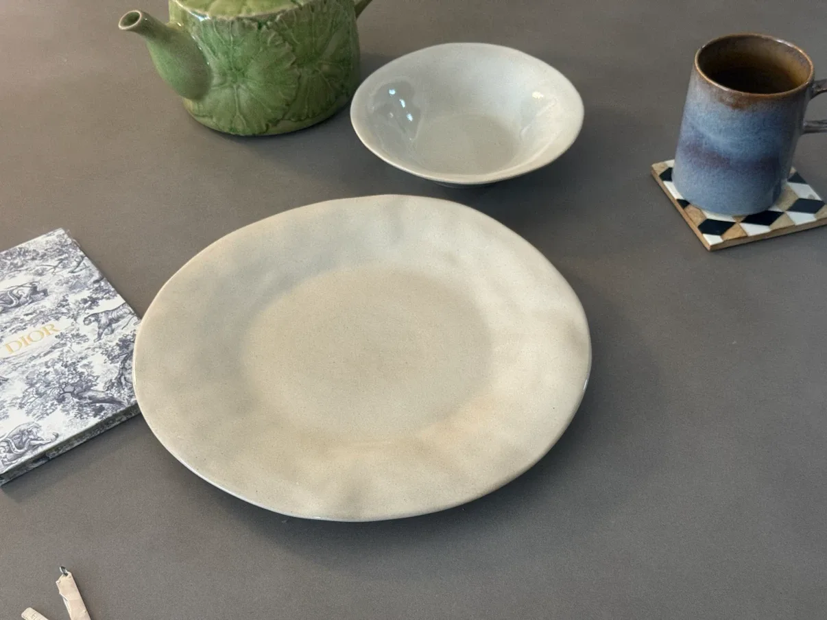 Zara Home Irregular shape Stoneware Plate & Soup Bowl