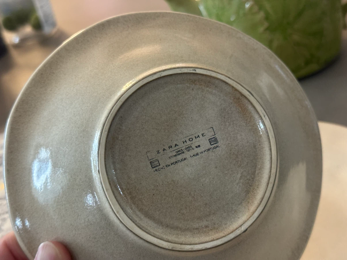 Zara Home Irregular shape Stoneware Plate & Soup Bowl - photo 5