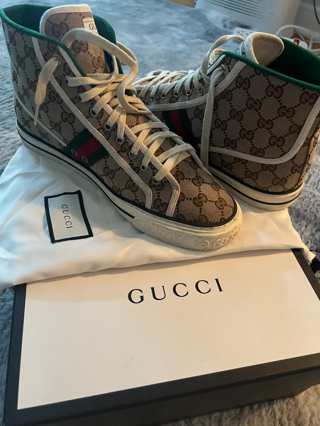 Authentic Gucci High-Top Sneakers