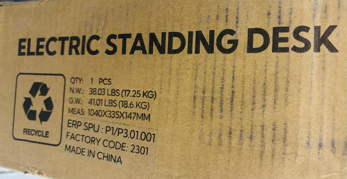 Electric Standing White Desk 40 inch/100cm - photo 2