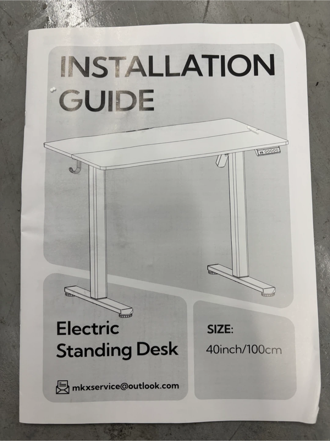 Electric Standing White Desk 40 inch/100cm - photo 5