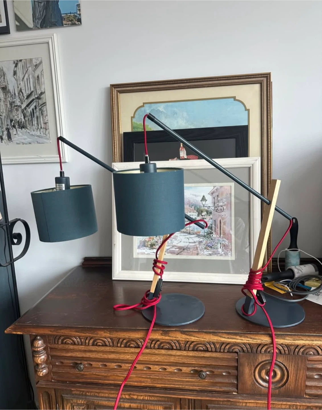 Desk Lamps with Red Cords - photo 2