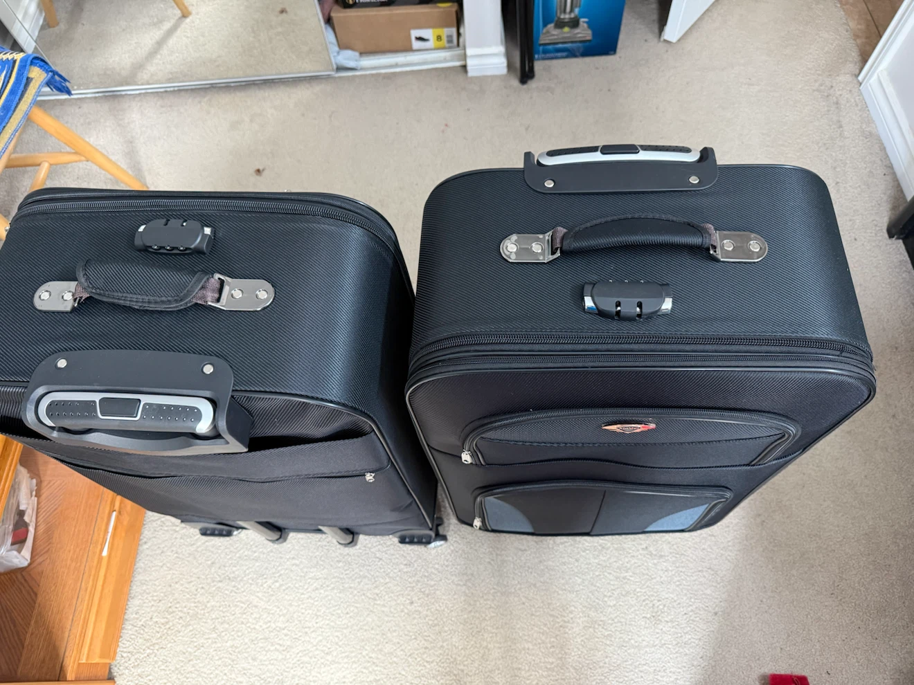 Set of 2 Black Travel Suitcases - photo 3
