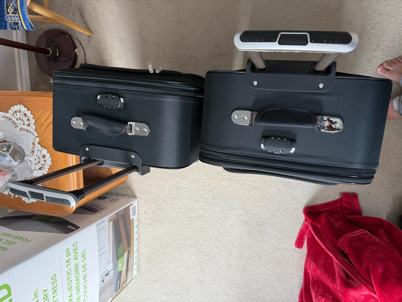 Set of 2 Black Travel Suitcases - photo 4