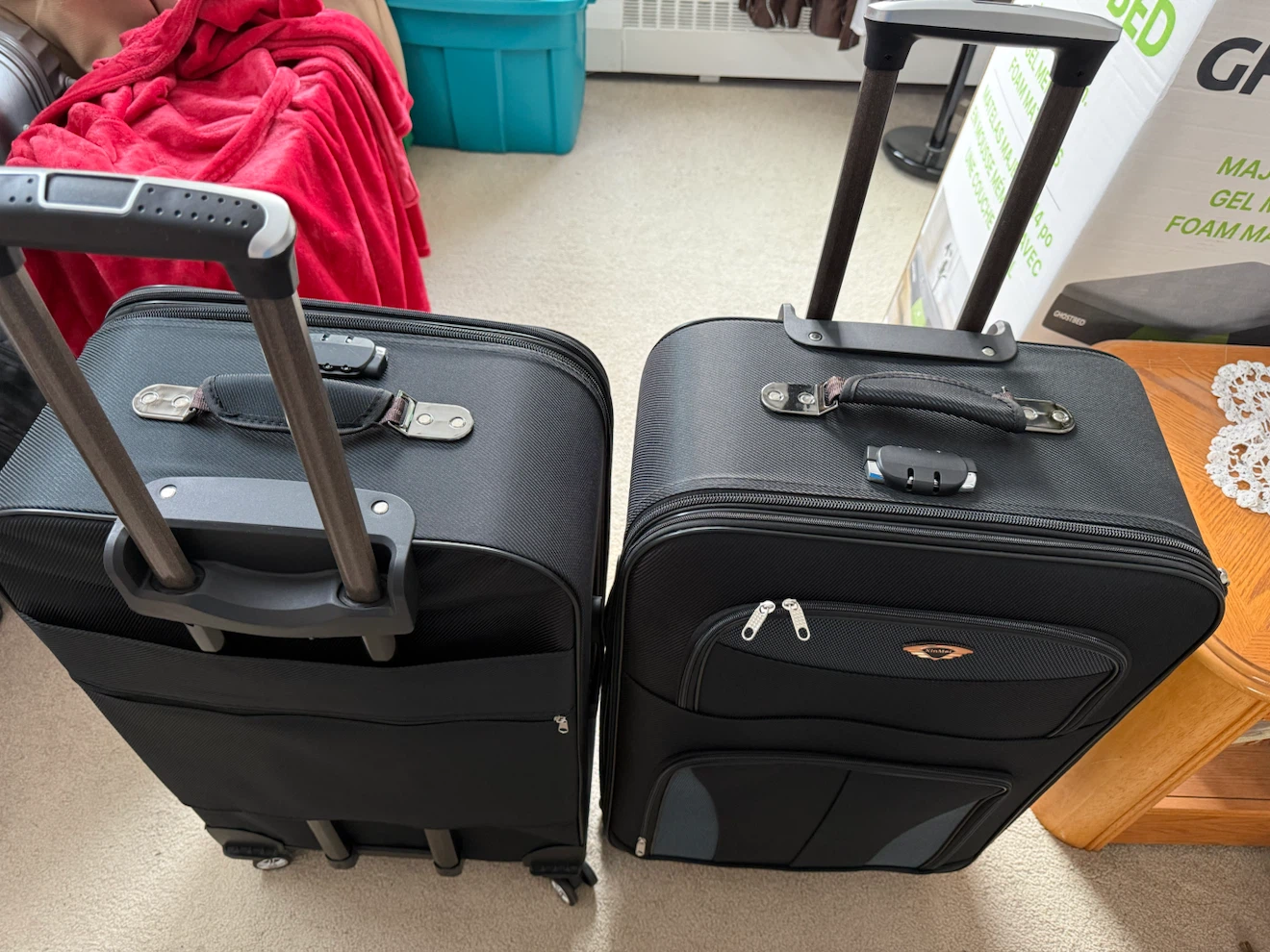 Set of 2 Black Travel Suitcases - photo 5