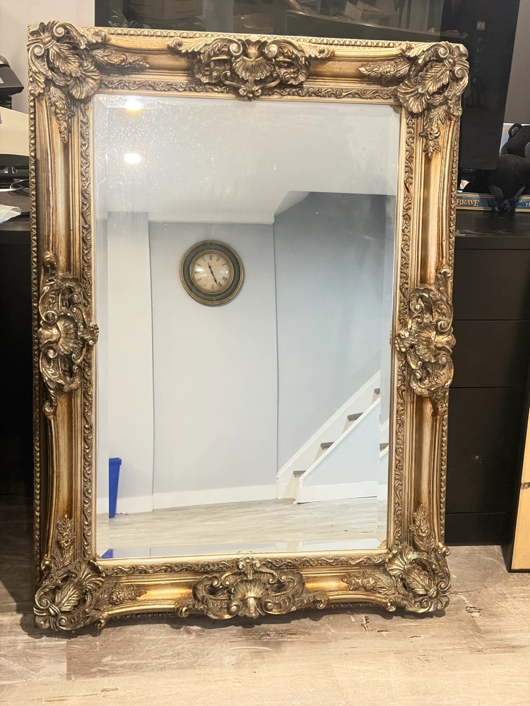 Vintage Ornate Gold Mirror - photo 2