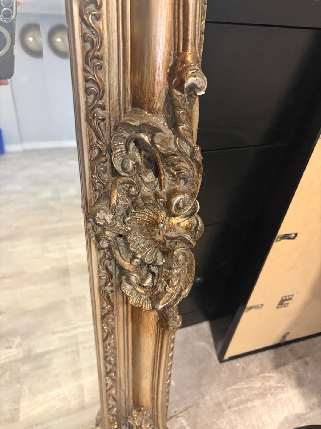 Vintage Ornate Gold Mirror - photo 3