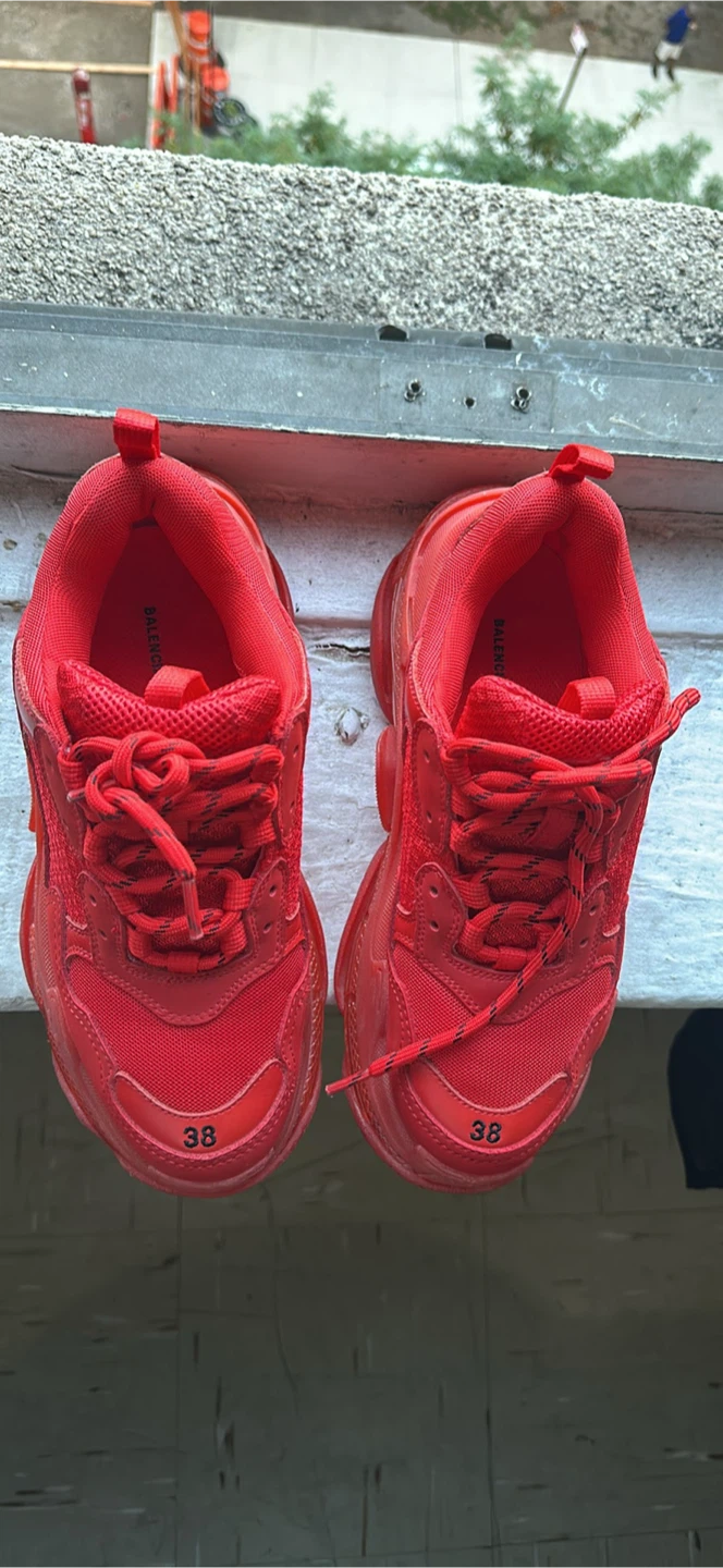Red Balenciaga Triple S Sneakers - photo 5
