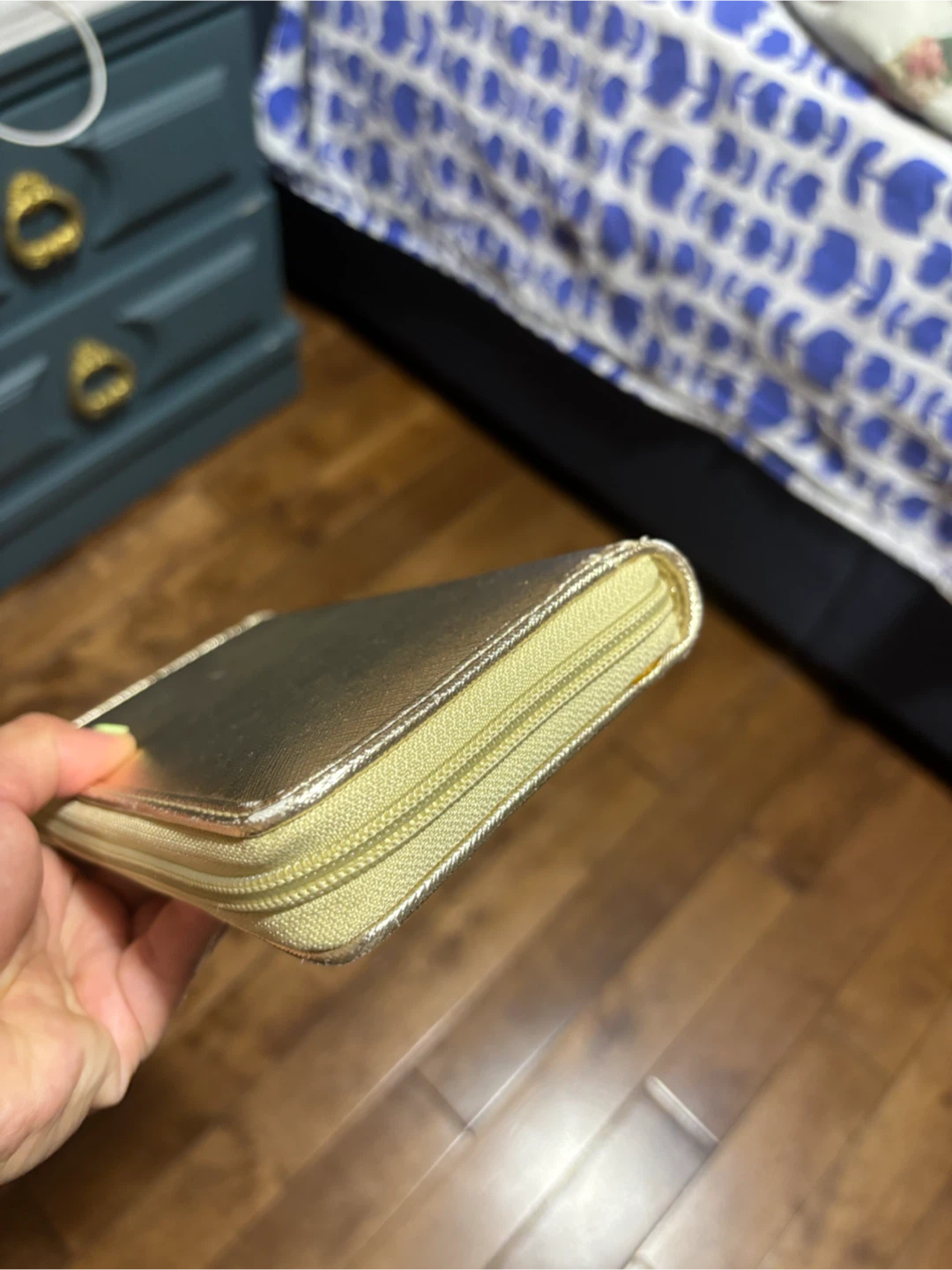 Gold Textured Zip-Around Wallet - photo 3