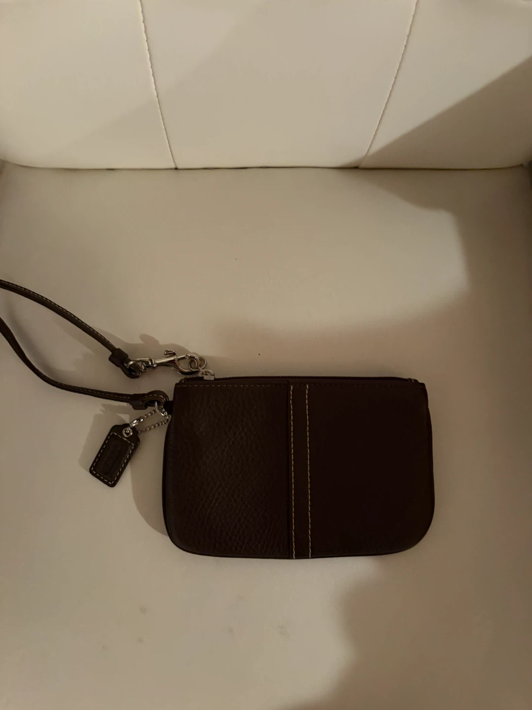 Coach Brown Leather Wristlet