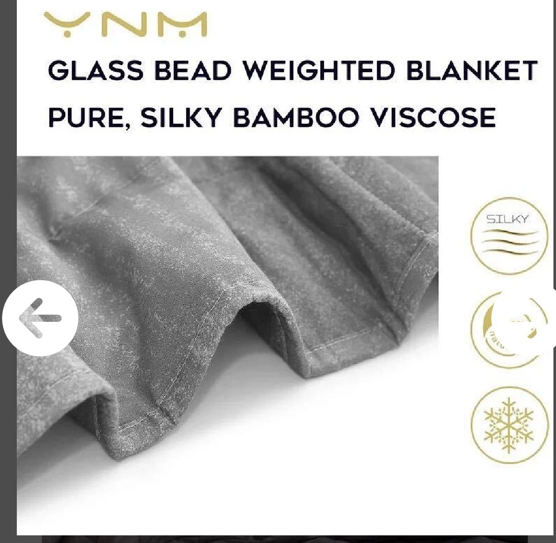YnM Glass Bead Weighted Blanket - Silky Bamboo Viscose - photo 2