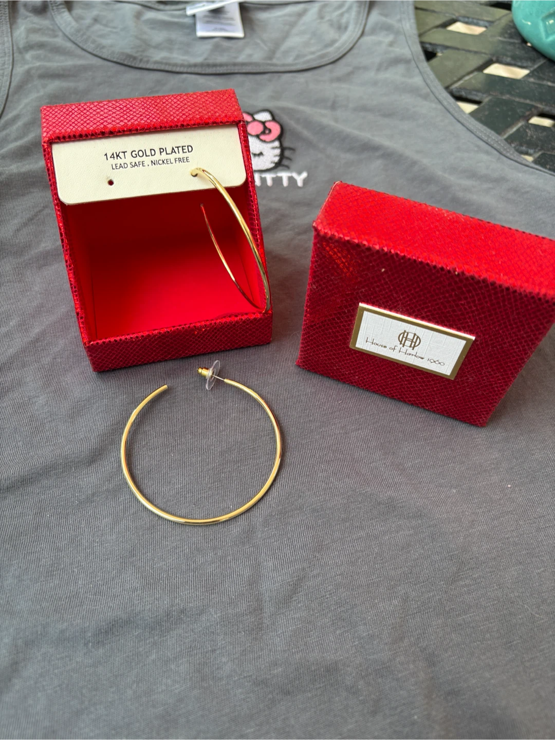 14KT GOLD PLATED HOOPS