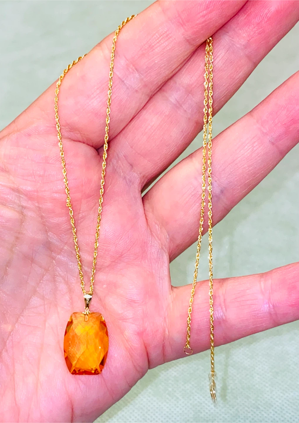 18K Gold & Citrine necklace - photo 2