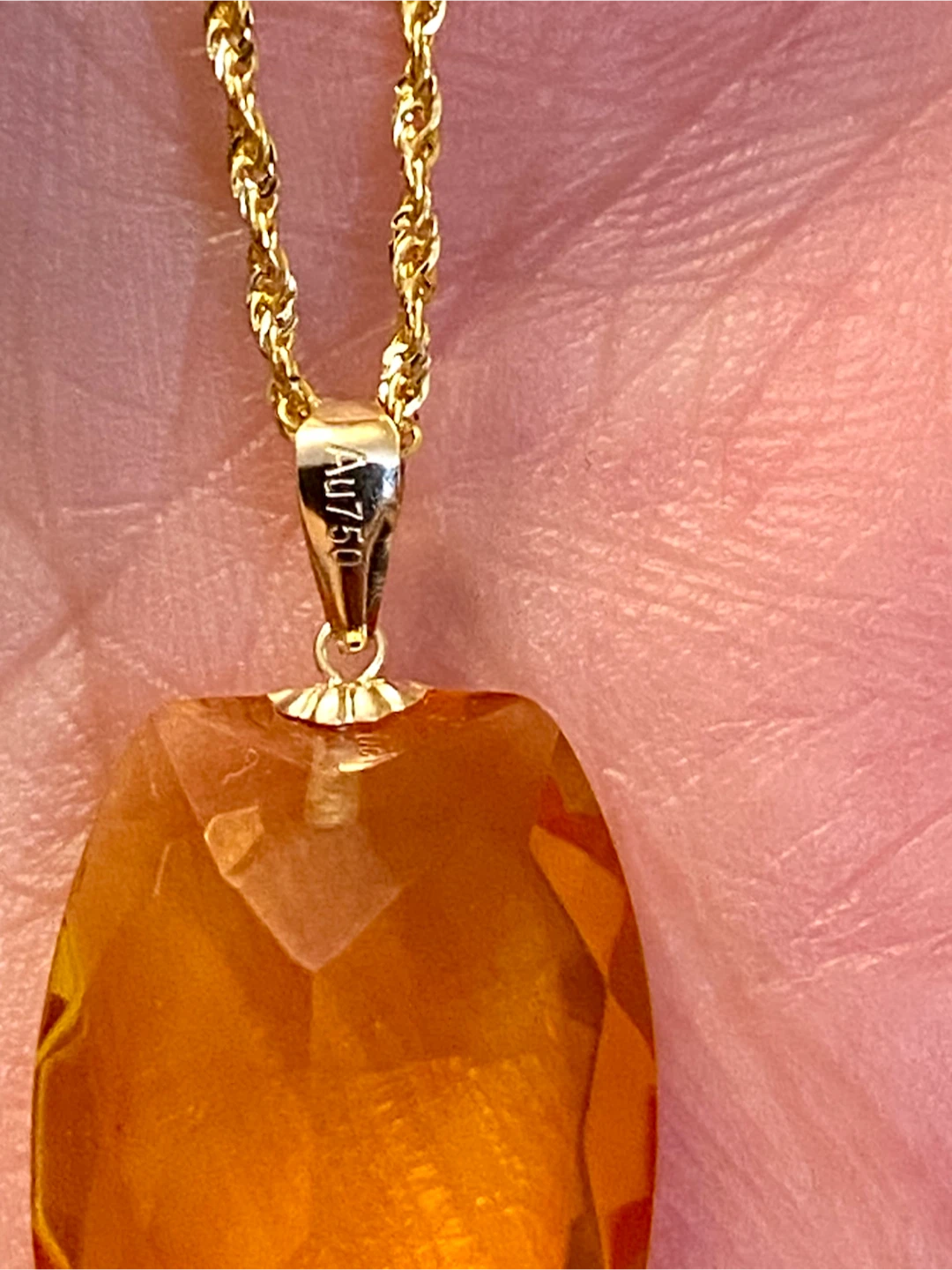 18K Gold & Citrine necklace - photo 3
