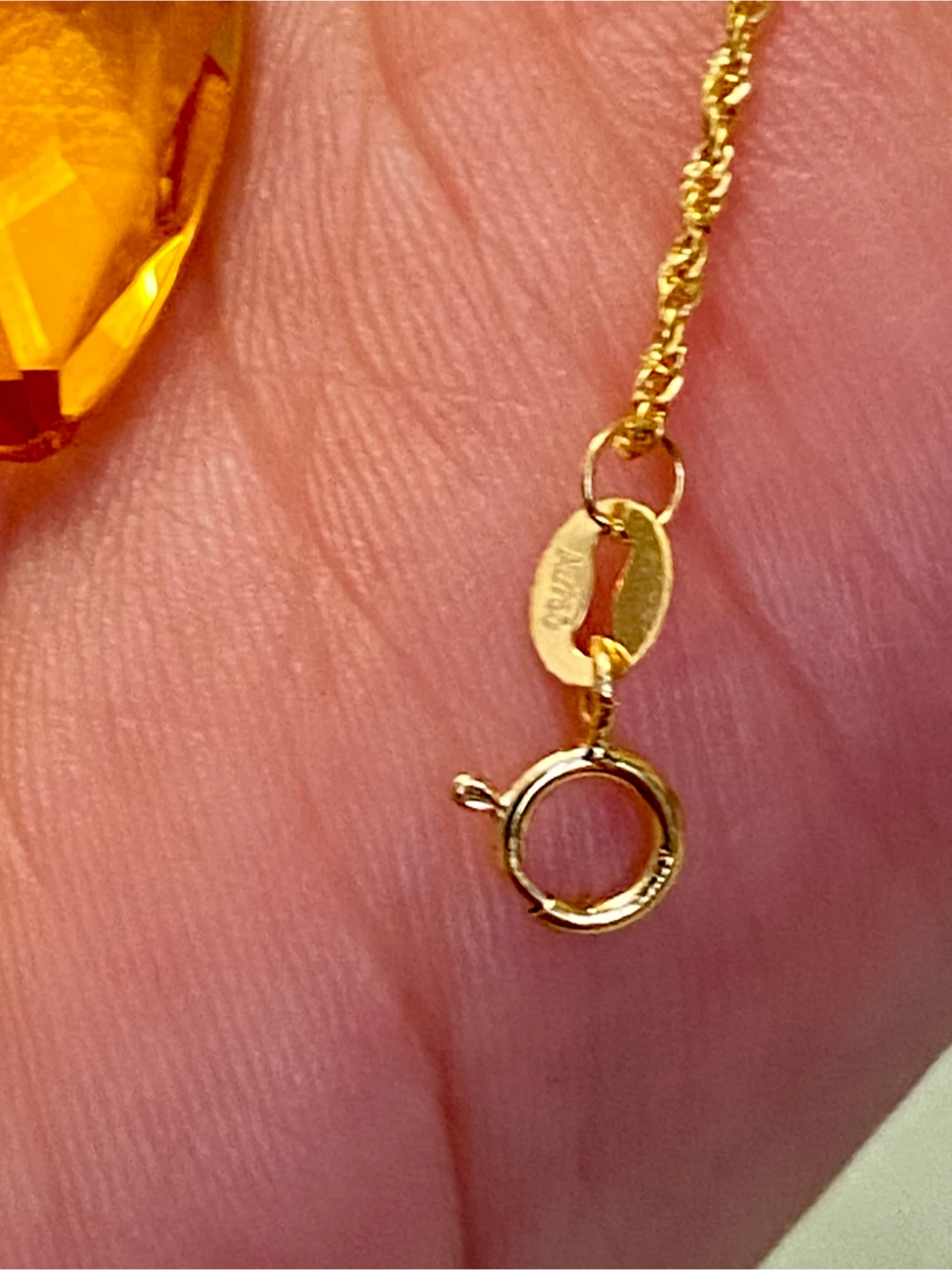 18K Gold & Citrine necklace - photo 5