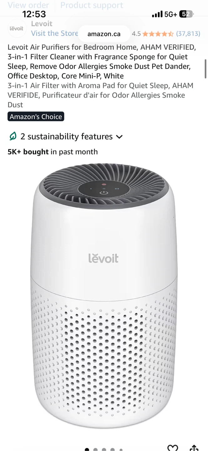 Levoit Core Mini-P Air Purifier - White