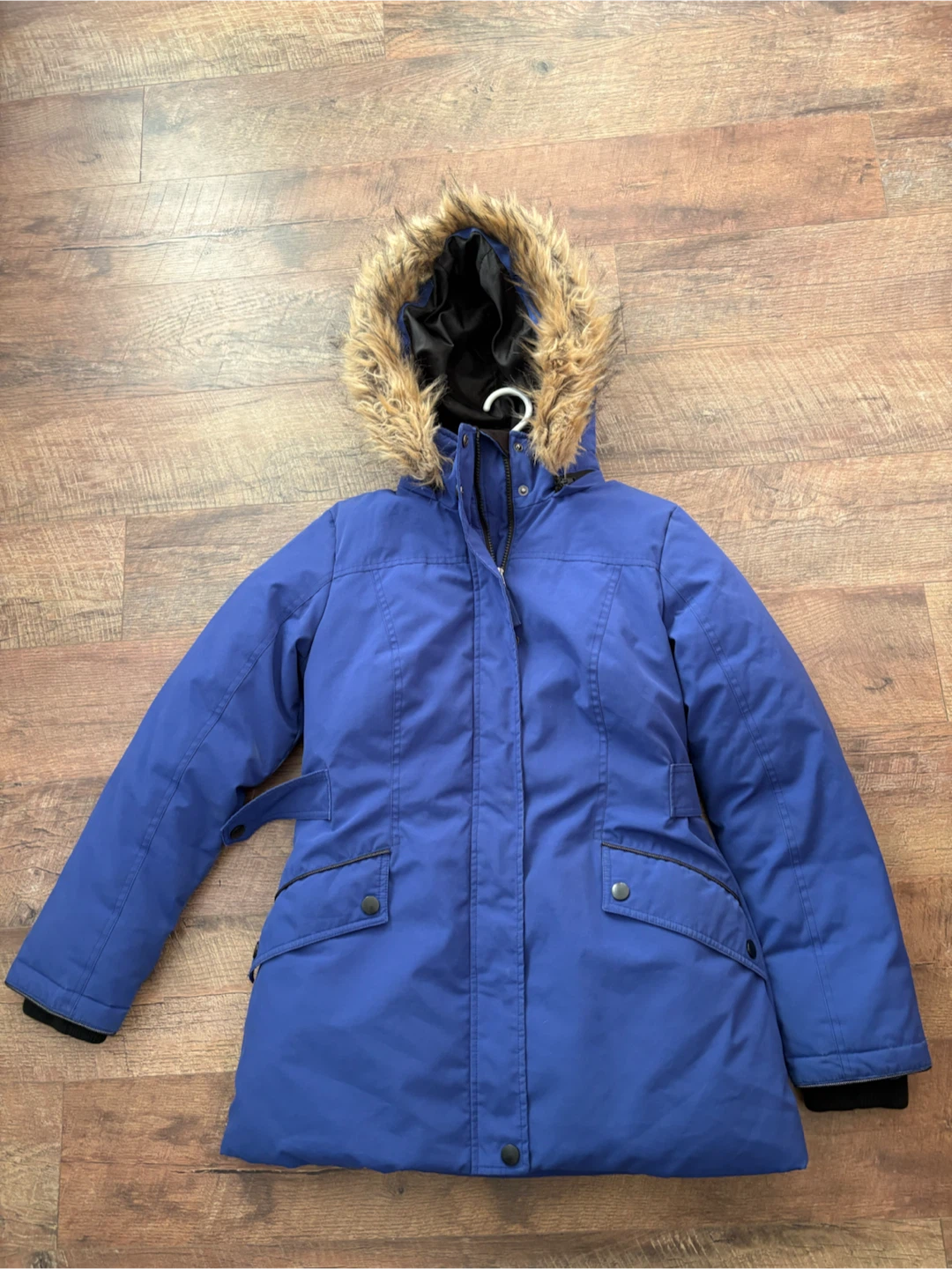 Blue Winter jacket with Fur Hood - photo 3