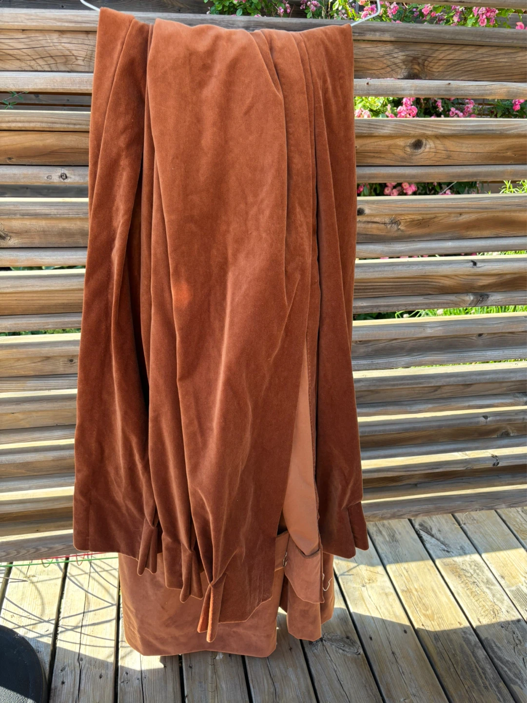 Cinnamon Velvet pinch pleat Curtain Panels