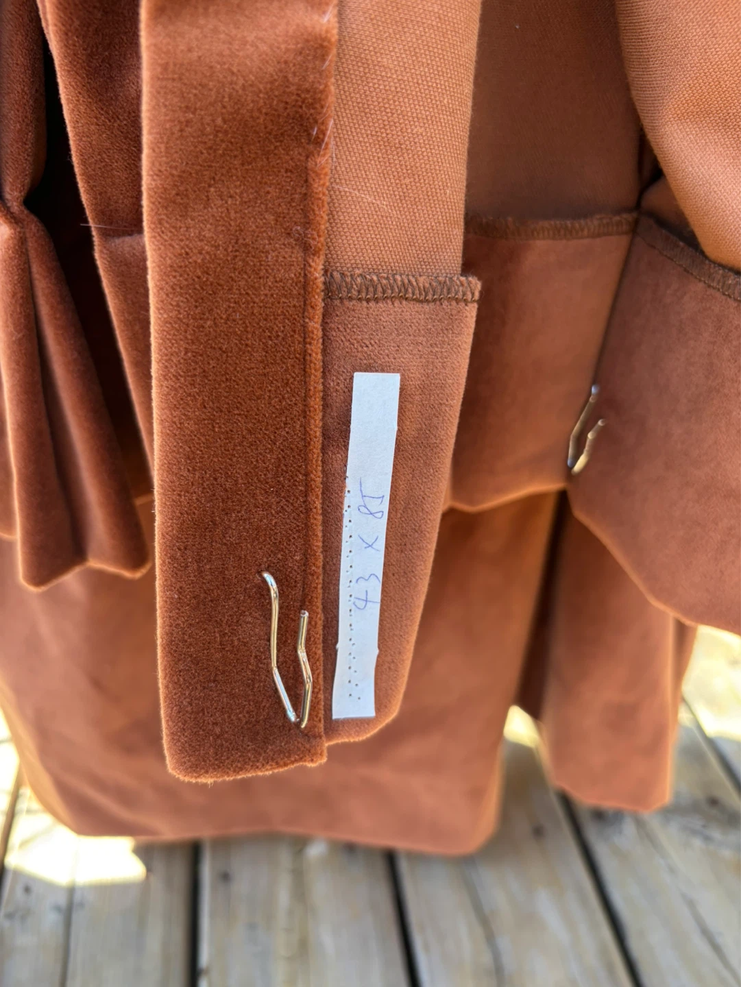 Cinnamon Velvet pinch pleat Curtain Panels - photo 3