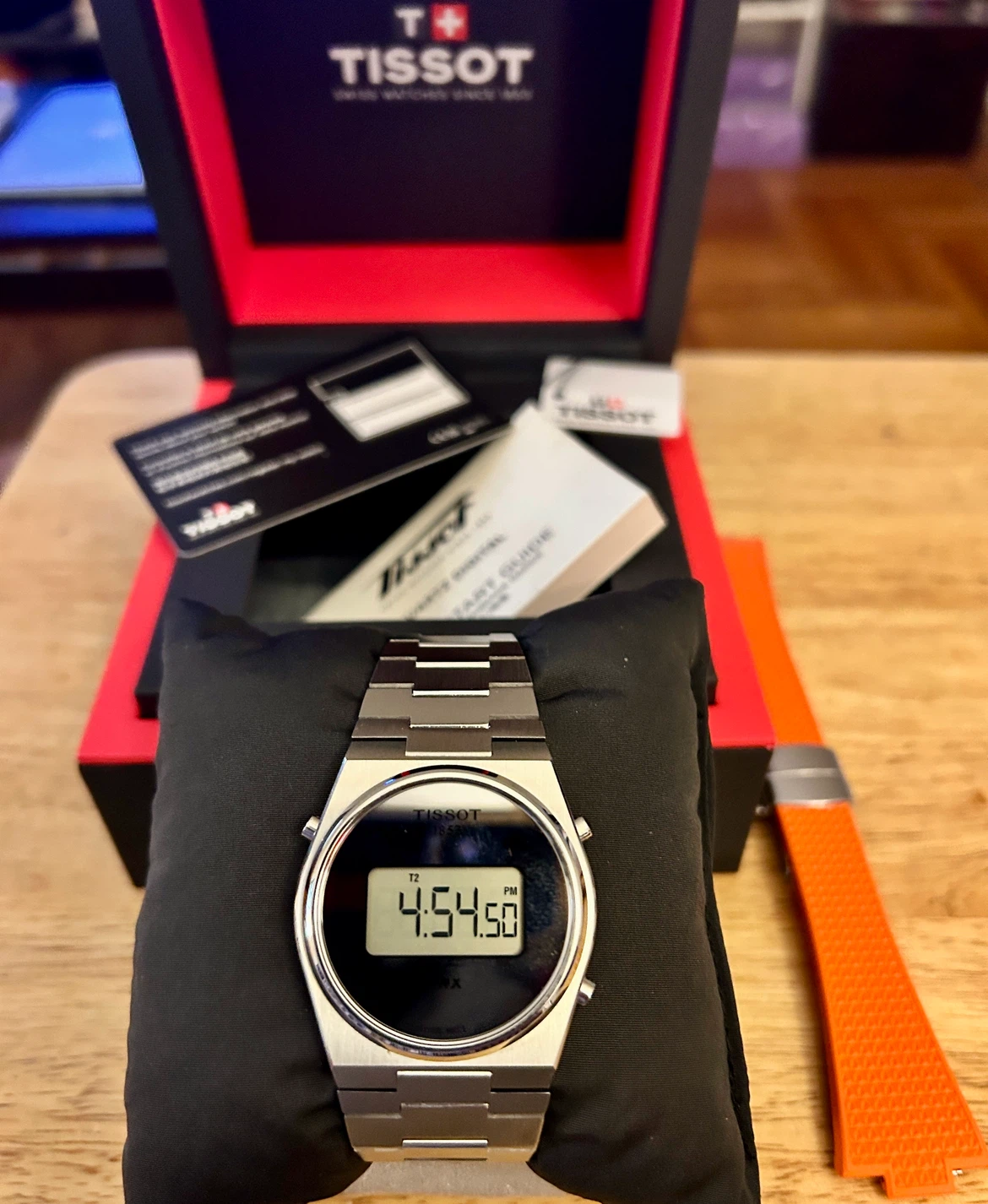 Tissot PRX Digital Watch with Box and Extra Strap - photo 2