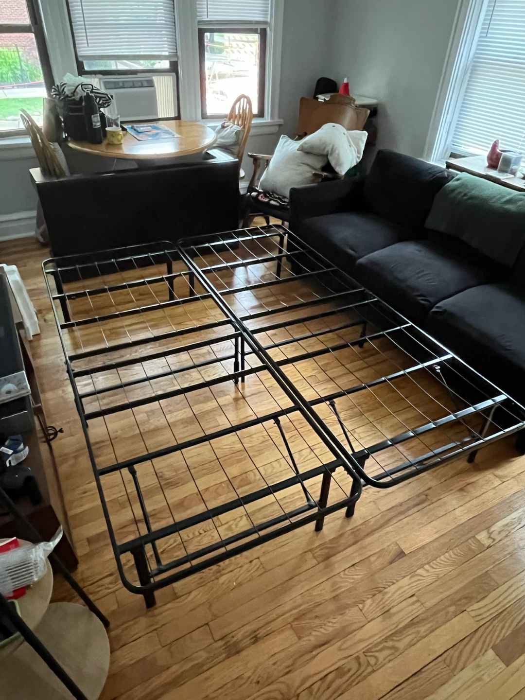 Queen size collapsible bed frame