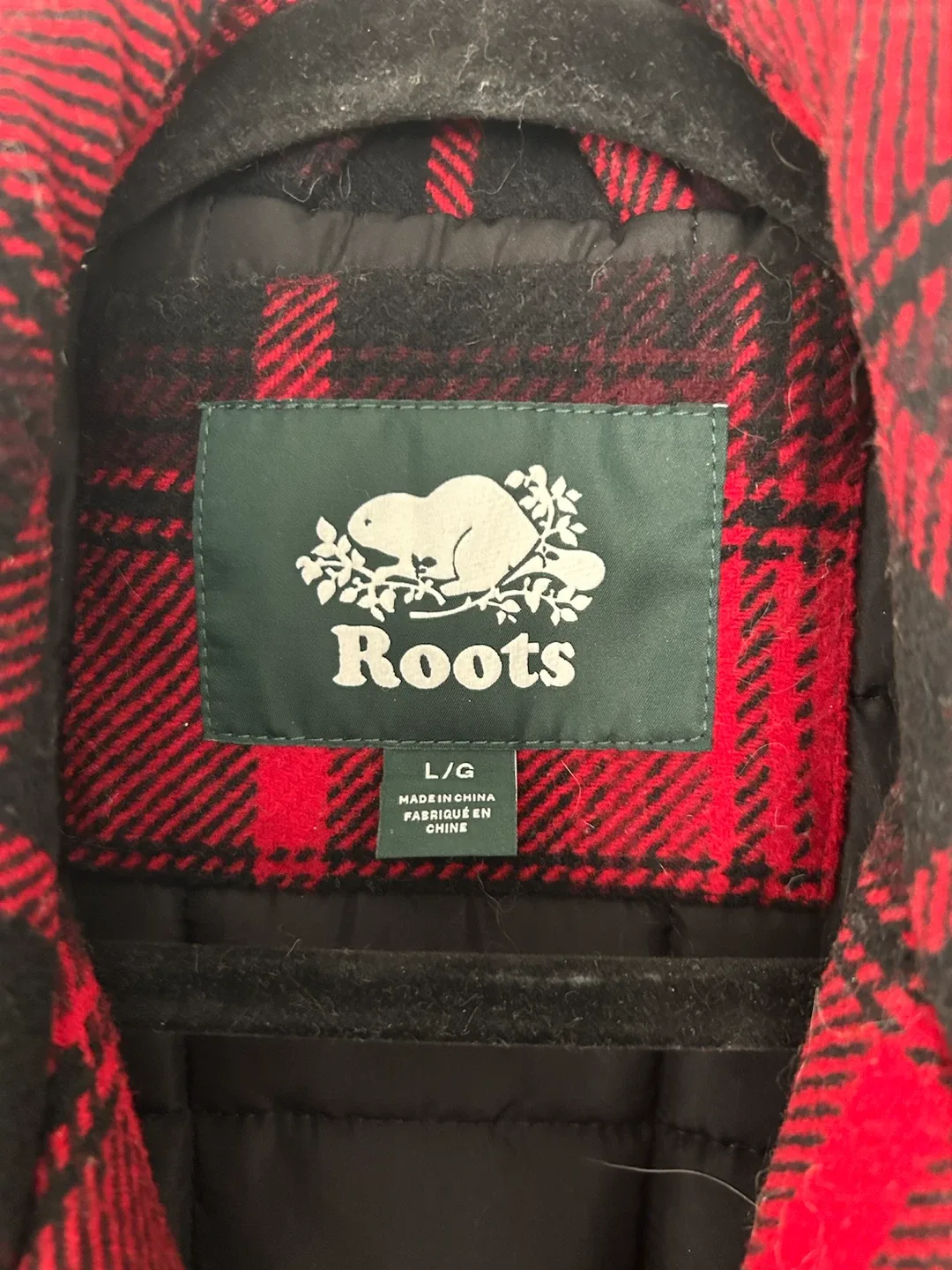 Roots Plaid Wool Jacket - Large - photo 2