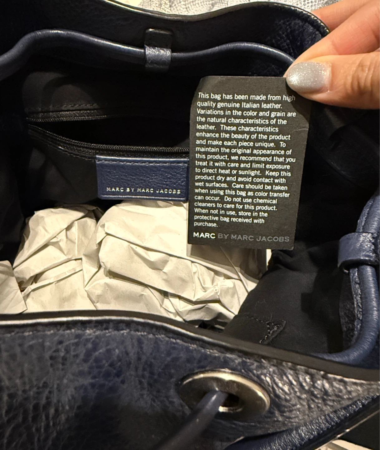 Marc by Marc Jacobs Navy Blue Shoulder Bag - photo 5