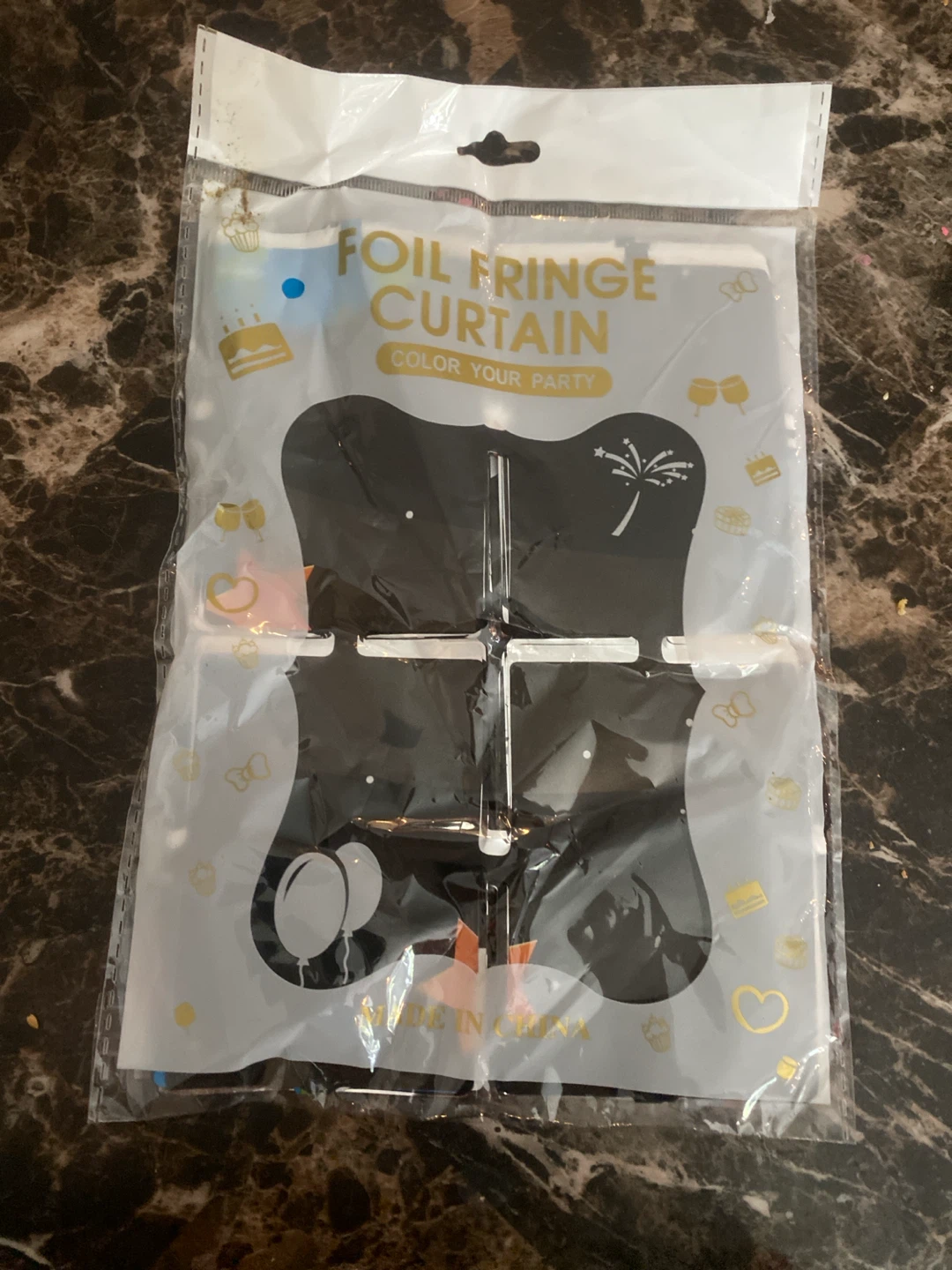 Birthday party curtain