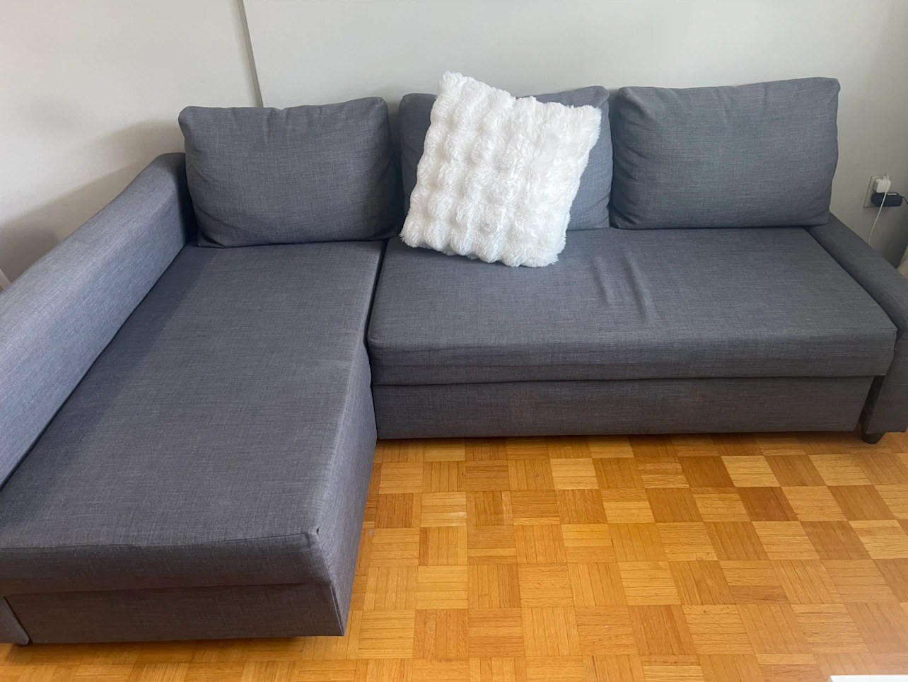 Grey Sectional Sofa Bed with Storage