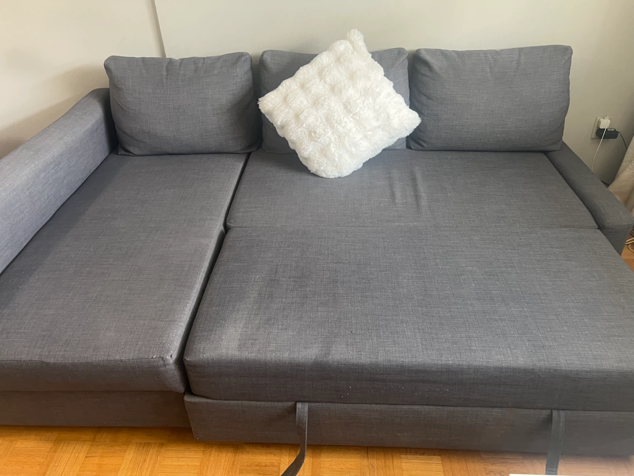Grey Sectional Sofa Bed with Storage - photo 2