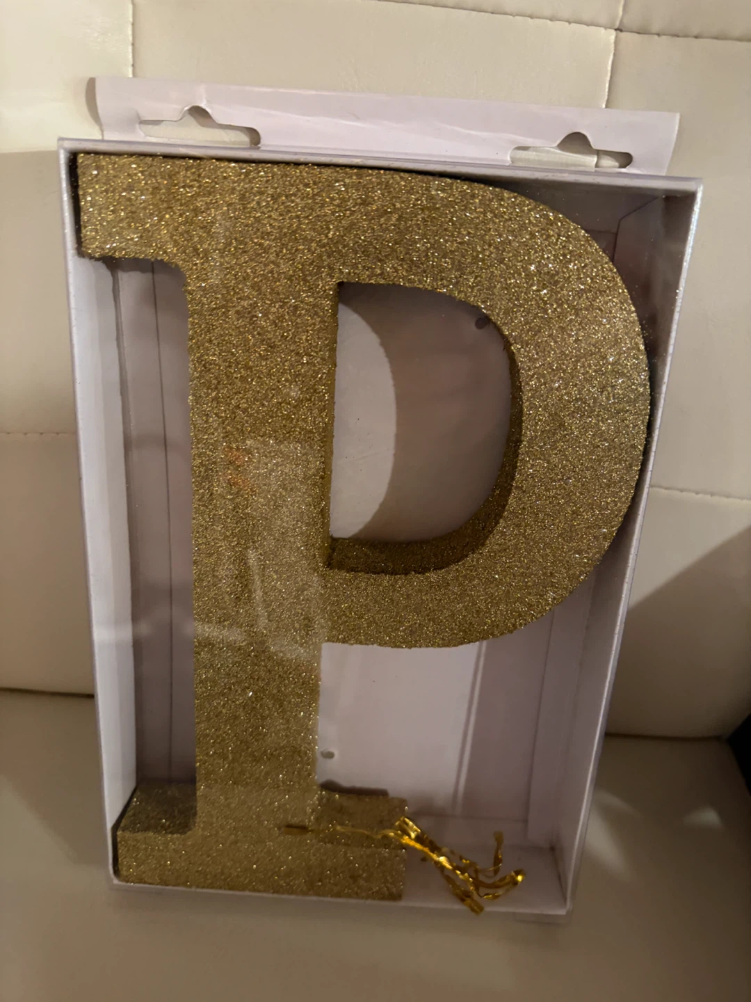 Glitter Letter P Decoration