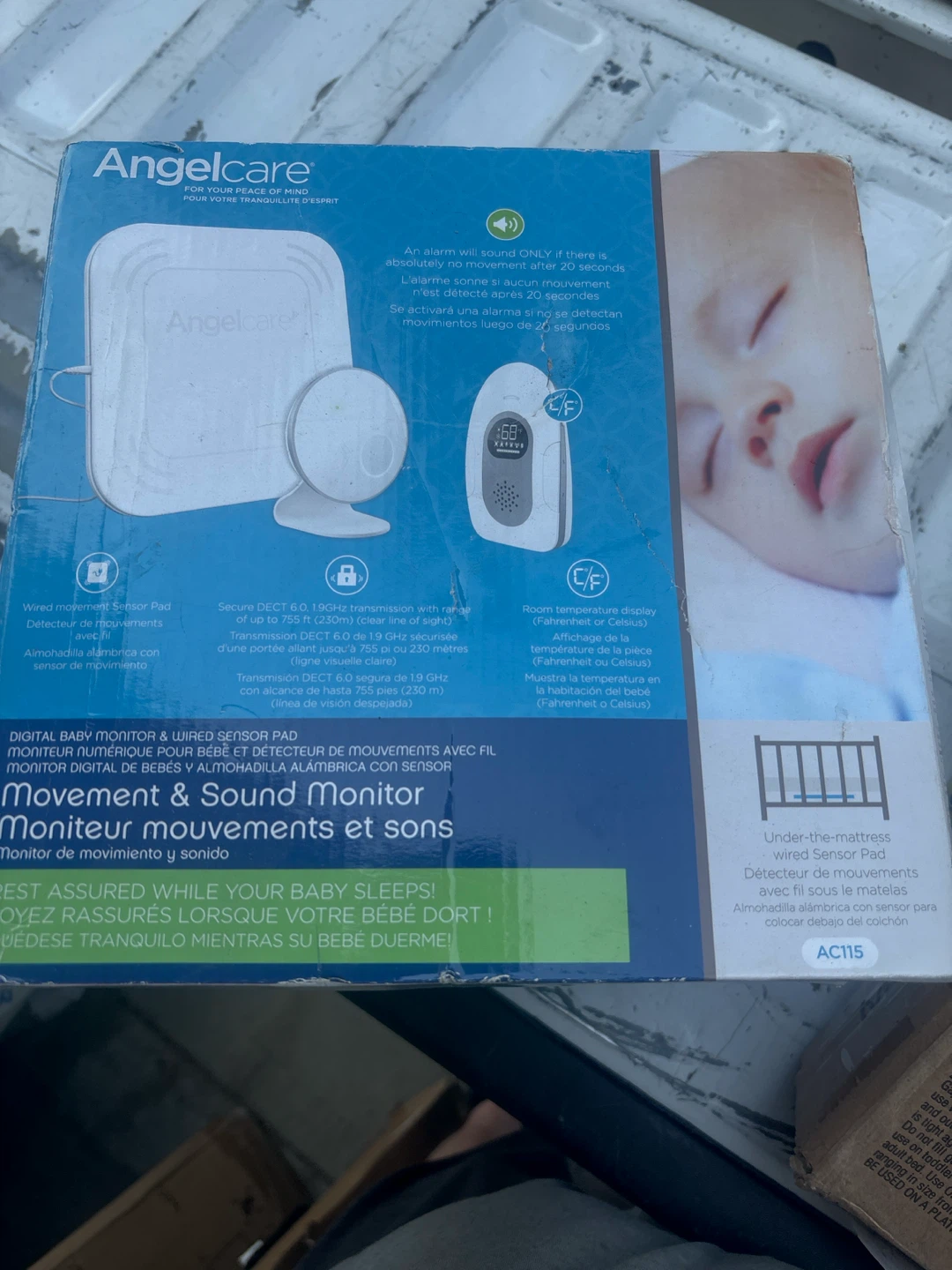 Angelcare Movement & Sound Monitor with Wired Sensor Pad