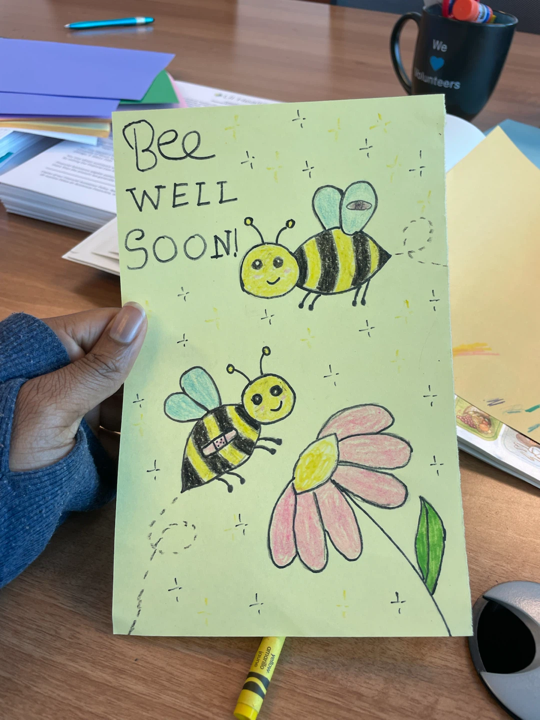 Handmade "Bee Well Soon" Card