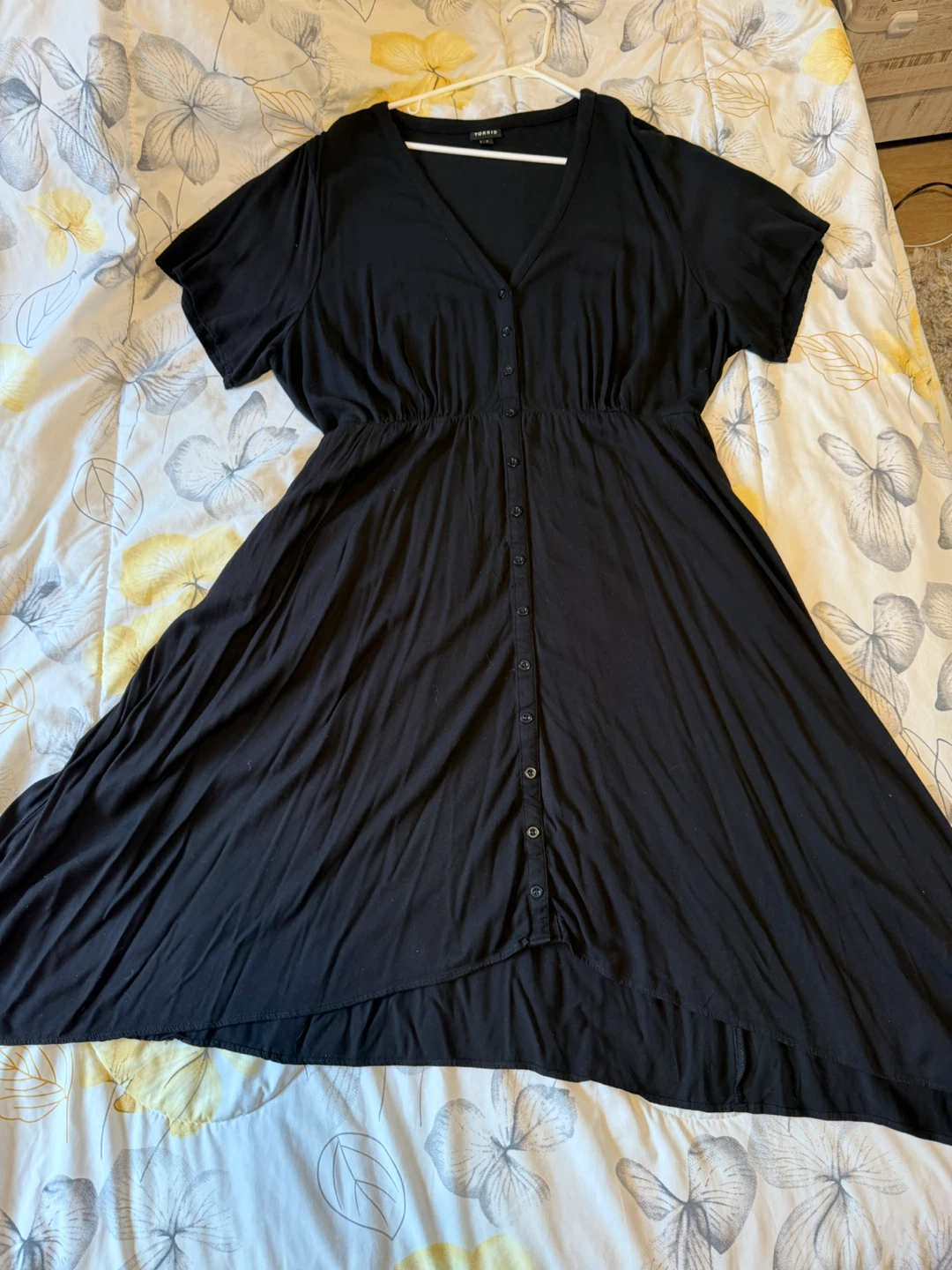 Torrid Black Button-Front Midi Dress Size 3
