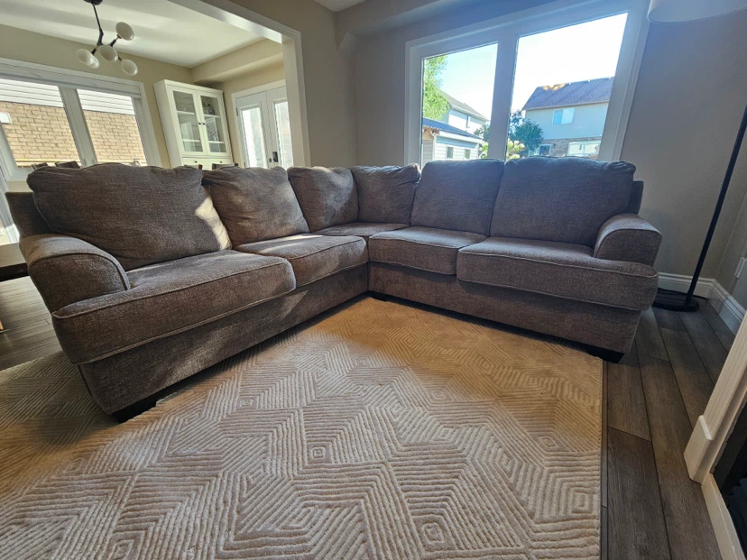 Plush Symmetrical L-Shaped Sectional Sofa - photo 2