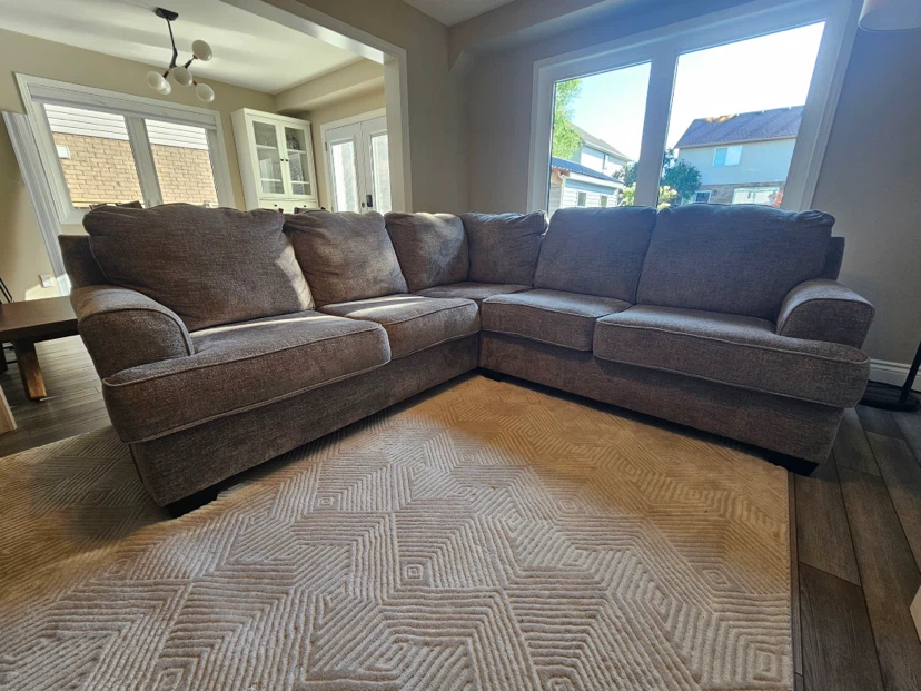 Plush Symmetrical L-Shaped Sectional Sofa - photo 3