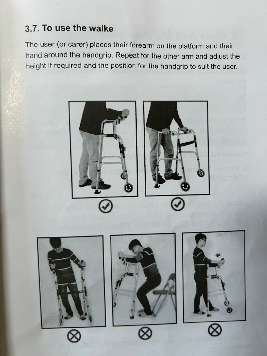 Goplus Upright Walker with PU Seat & 5" Wheels - Mobility Aid - photo 3