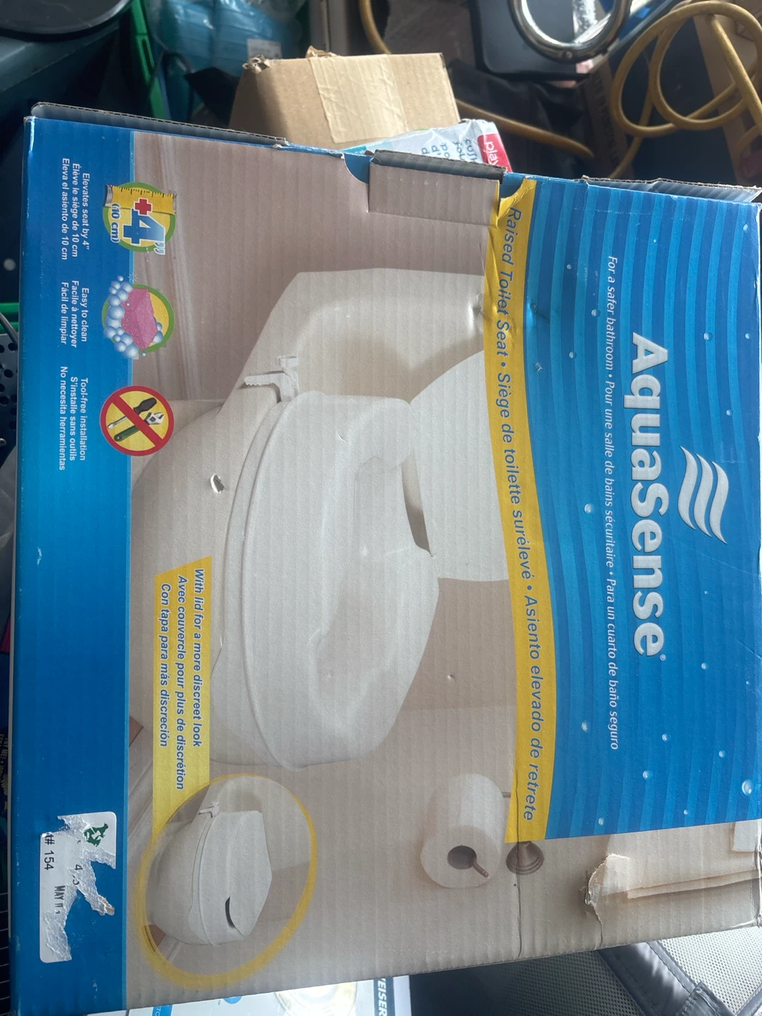 AquaSense Raised Toilet Seat