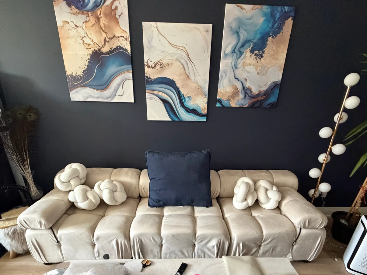 Modern Luxury Genuine Suede Modular Sofa