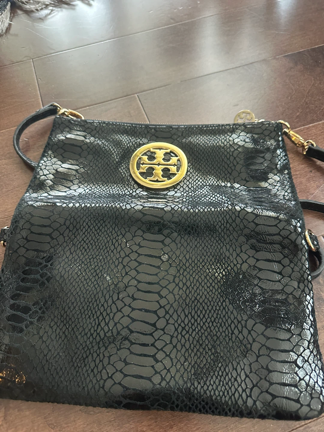 Tory Burch Black Snakeskin Clutch/Crossbody Bag - photo 2