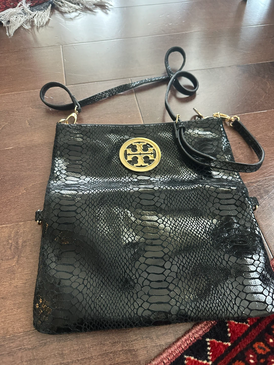 Tory Burch Black Snakeskin Clutch/Crossbody Bag - photo 4