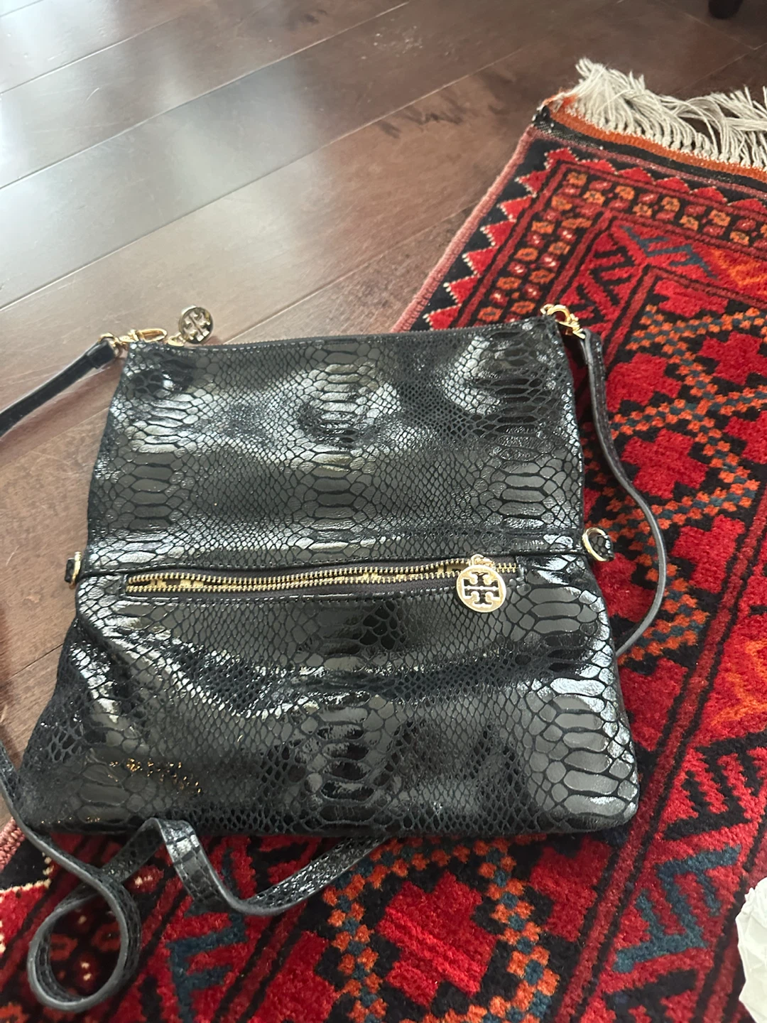 Tory Burch Black Snakeskin Clutch/Crossbody Bag - photo 5