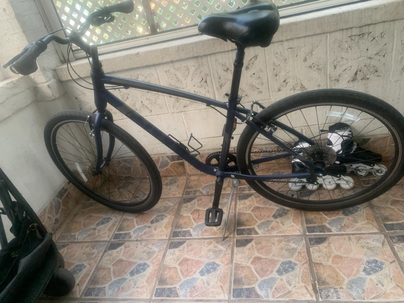 Dark Blue Hybrid Bicycle - photo 2