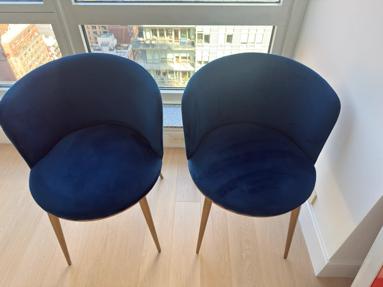 Blue Velvet Chairs (Pair of two) - photo 3