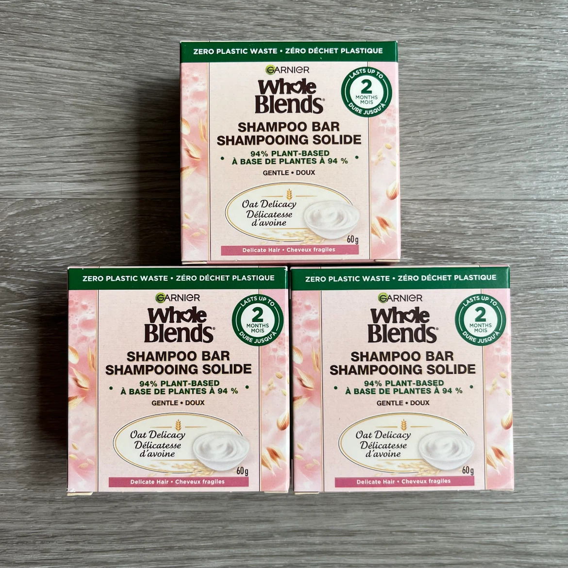 Garnier whole blends shampoo bar x 3