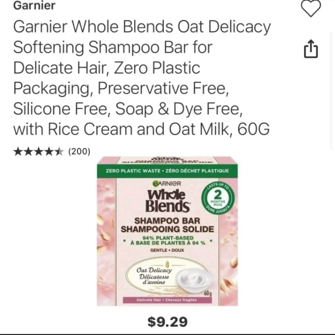 Garnier whole blends shampoo bar x 3 - photo 2