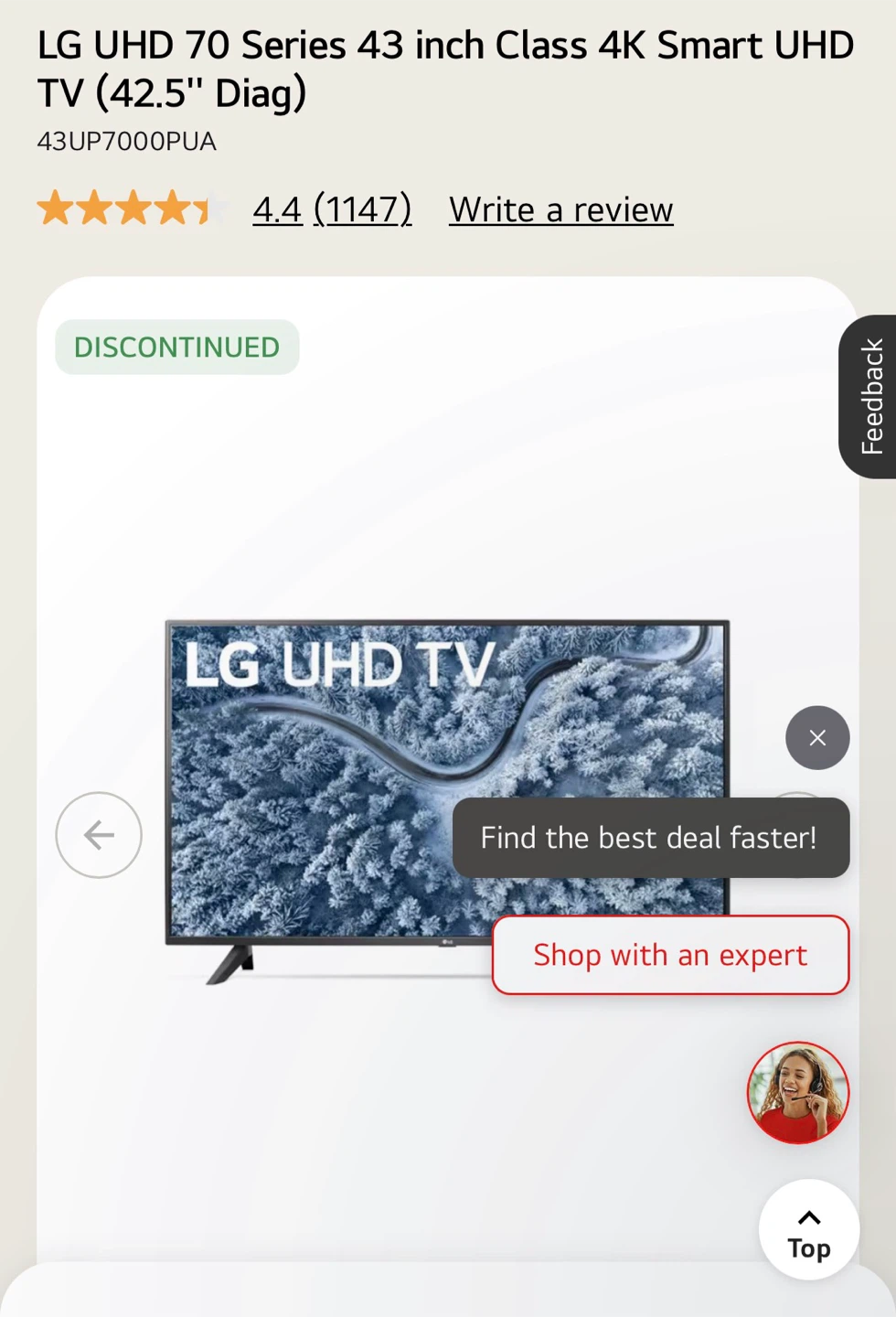 LG UHD 70 Series 43 inch Class 4K Smart UHD TV (42.5" Diag) - photo 3