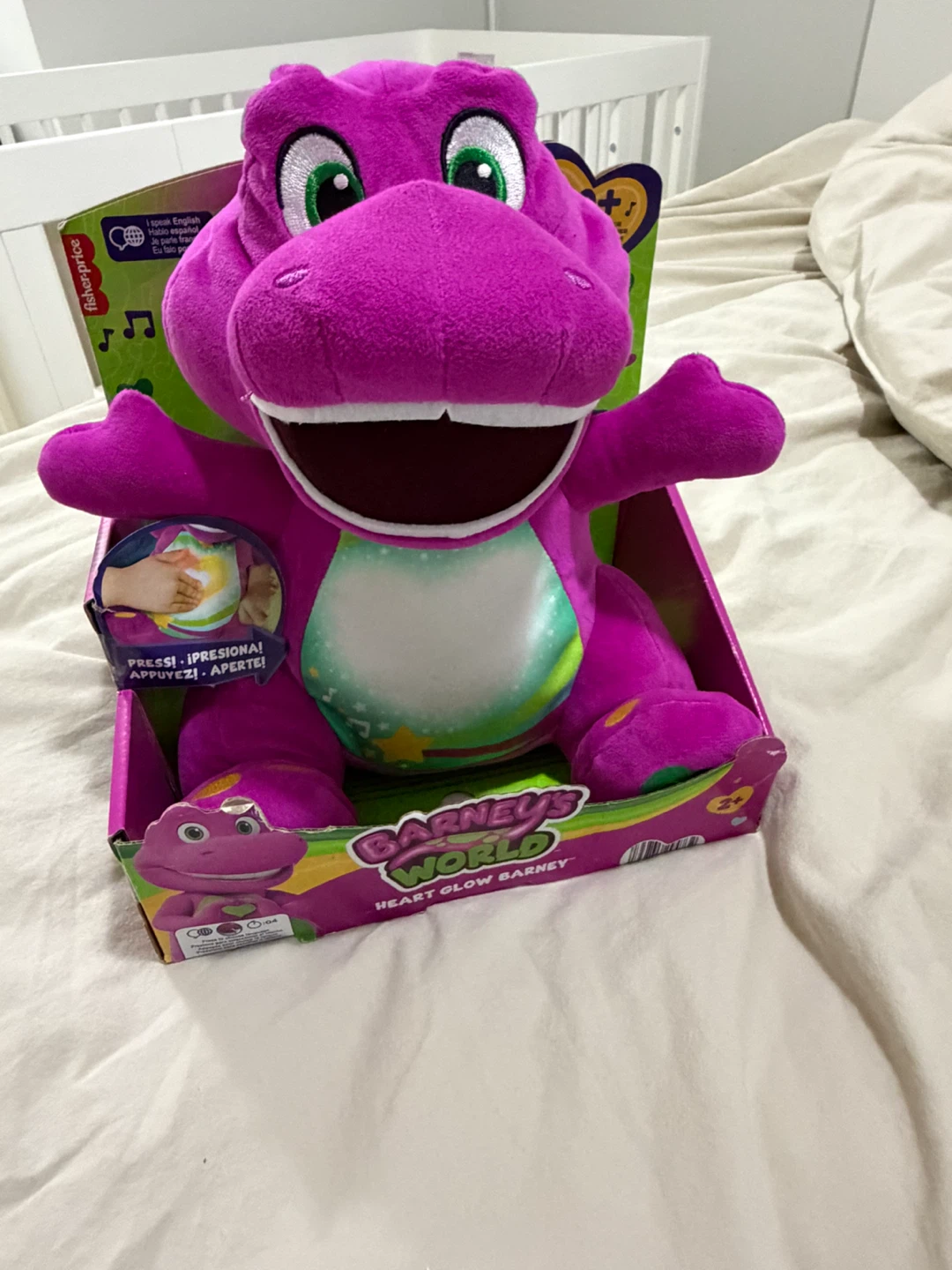 Fisher-Price Heart Glow Barney Plush Toy