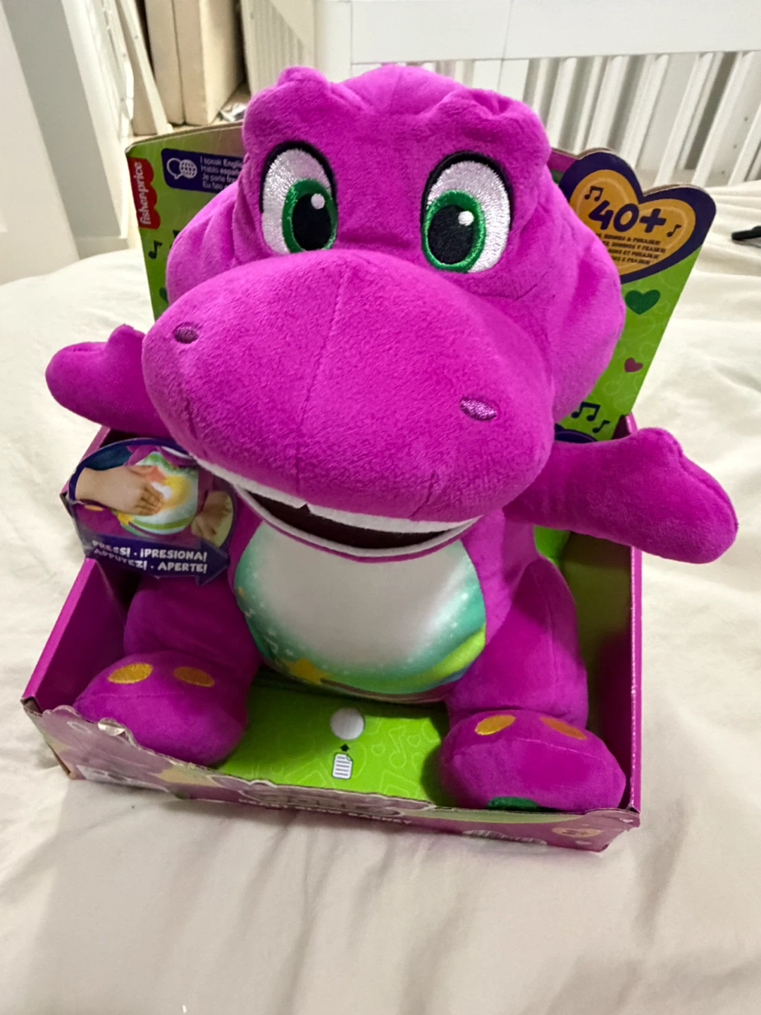 Fisher-Price Heart Glow Barney Plush Toy - photo 2